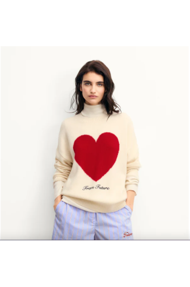 Pull col rond Coeur - From Future