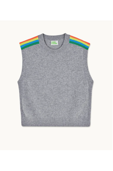 Pull sans manches bandes multicolores - From Future