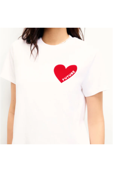 Tee-shirt col rond Coeur - From Future